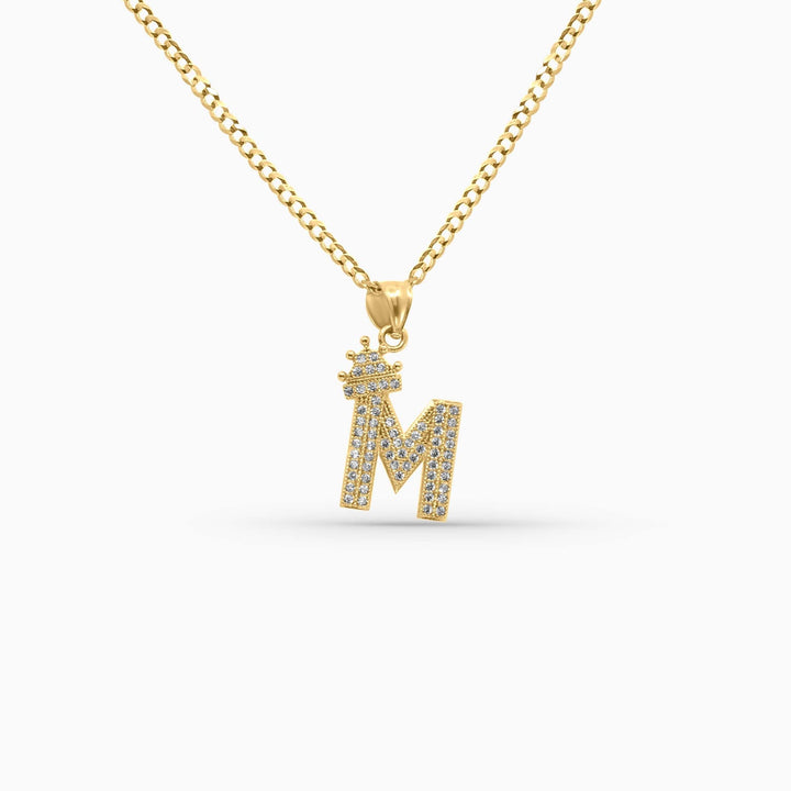 Dijes de Letra con Corona en Oro 10K Daisy Joyeria