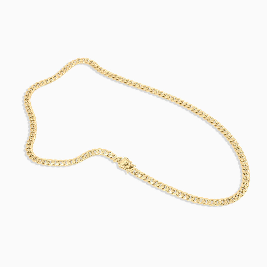 Cadena Cubana Hueca en Oro 10K Pochy Jewelry