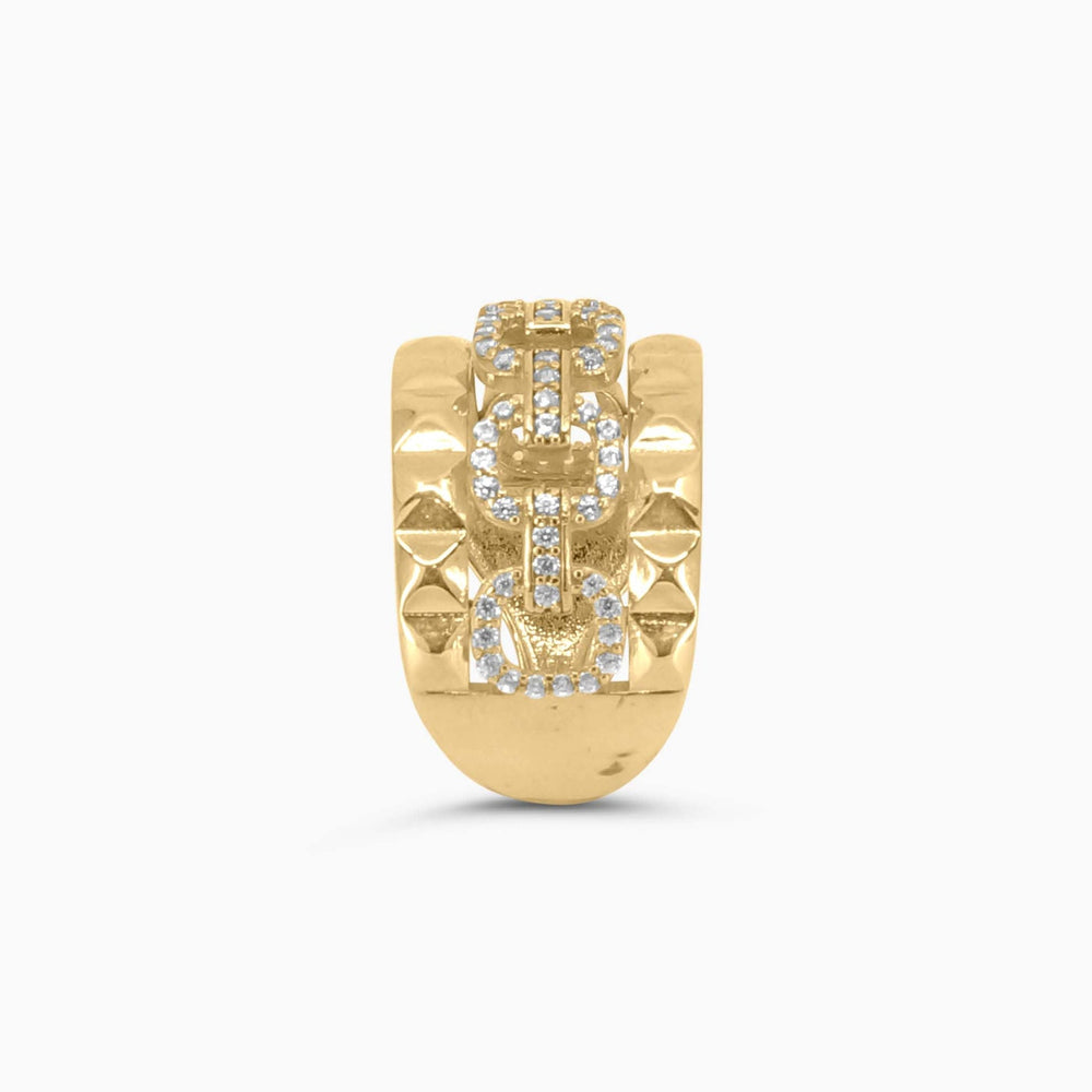 Anillo de Eslabón Fancy en Oro 10K Pochy Jewelry