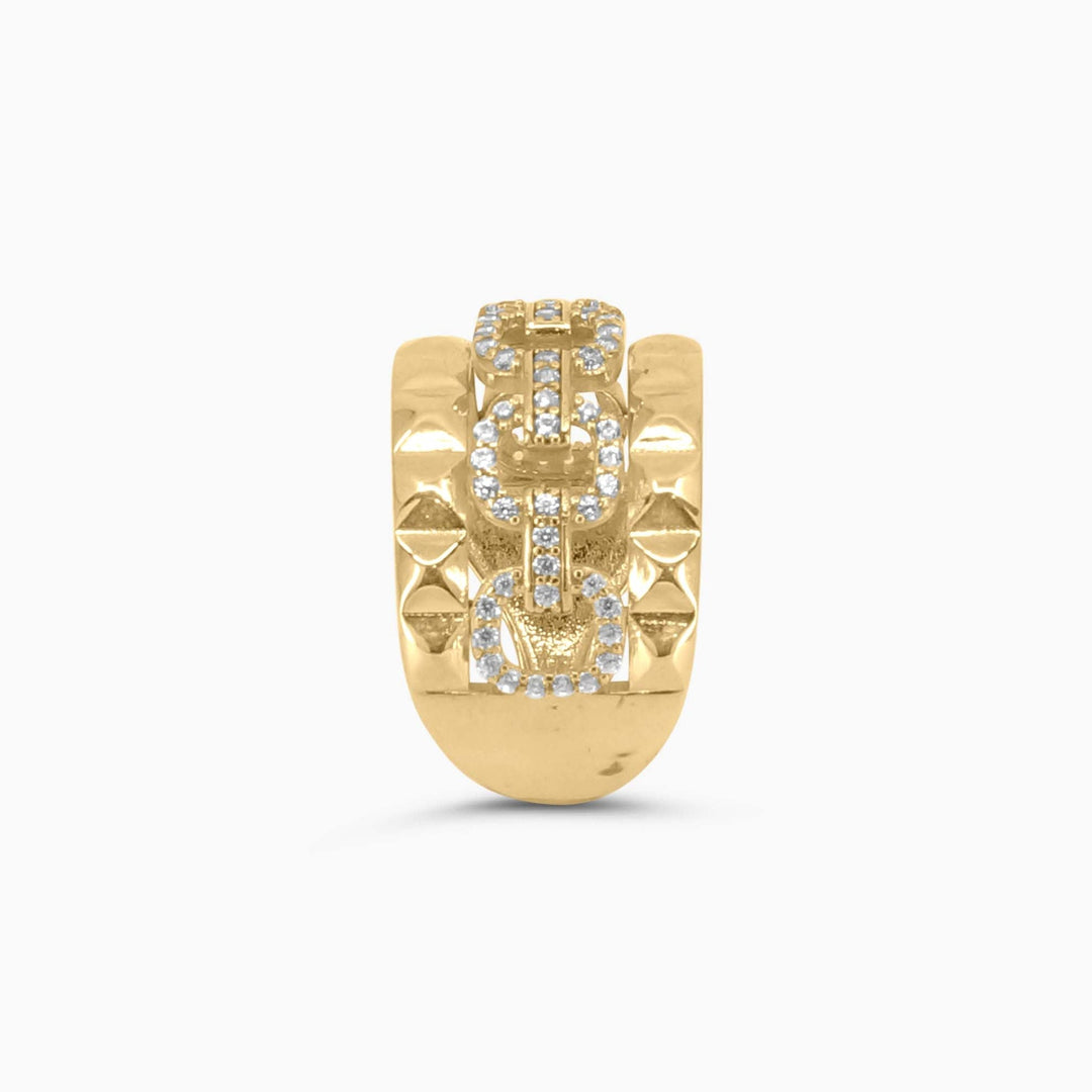 Anillo de Eslabón Fancy en Oro 10K Pochy Jewelry