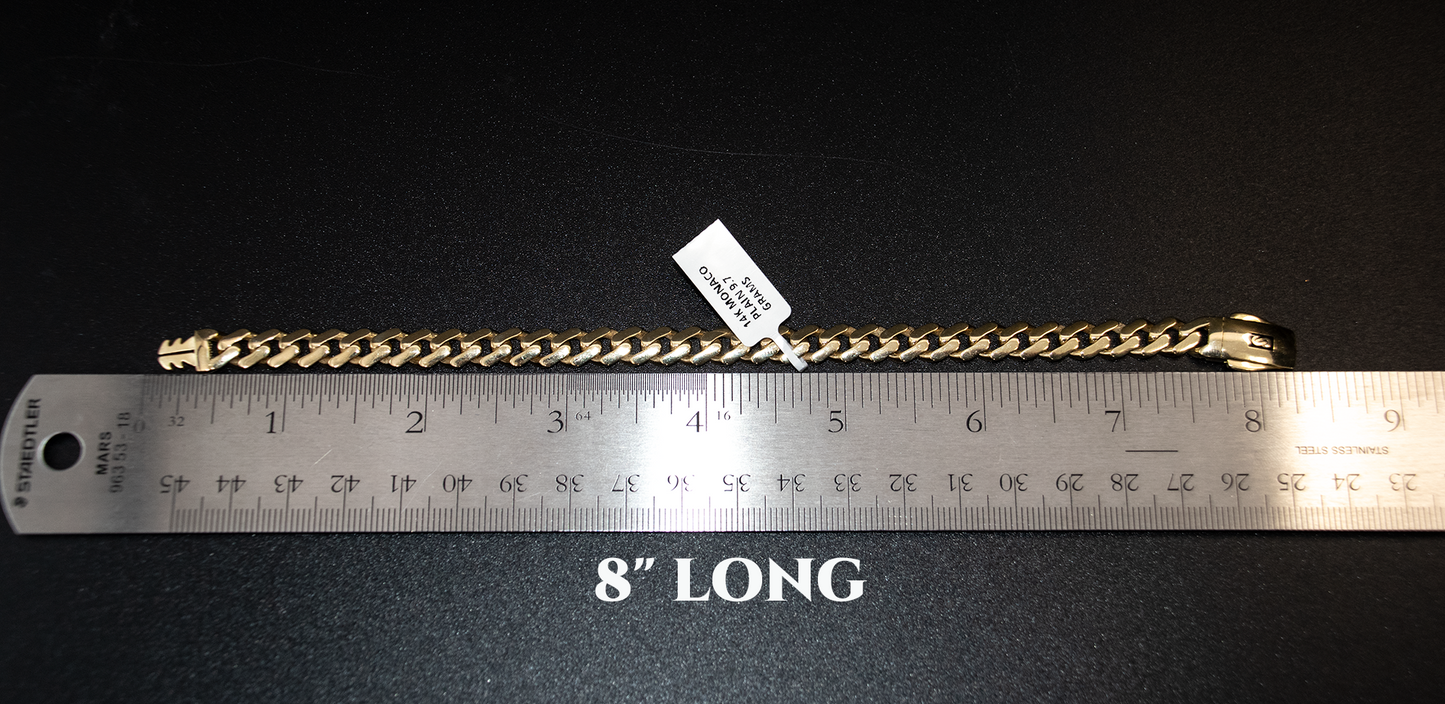 14K MONACO PLAIN 9.7 GRAMS