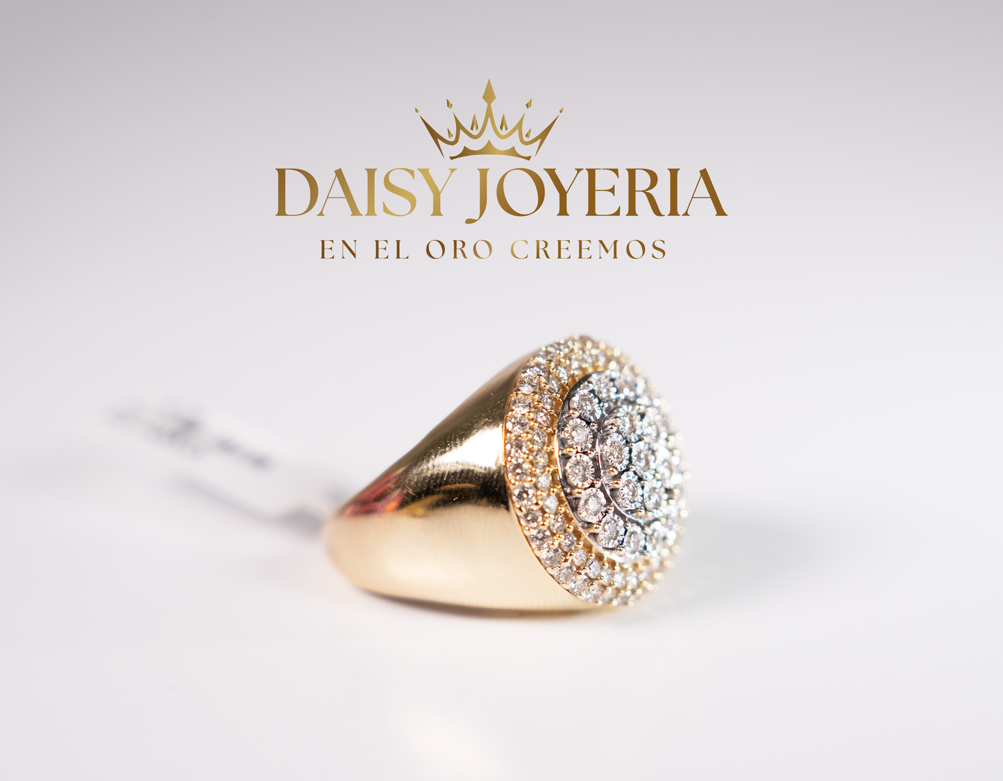 ROSETA DE DIAMANTE 14K 12G