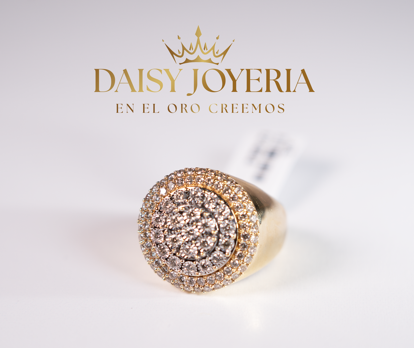 ROSETA DE DIAMANTE 14K 12G