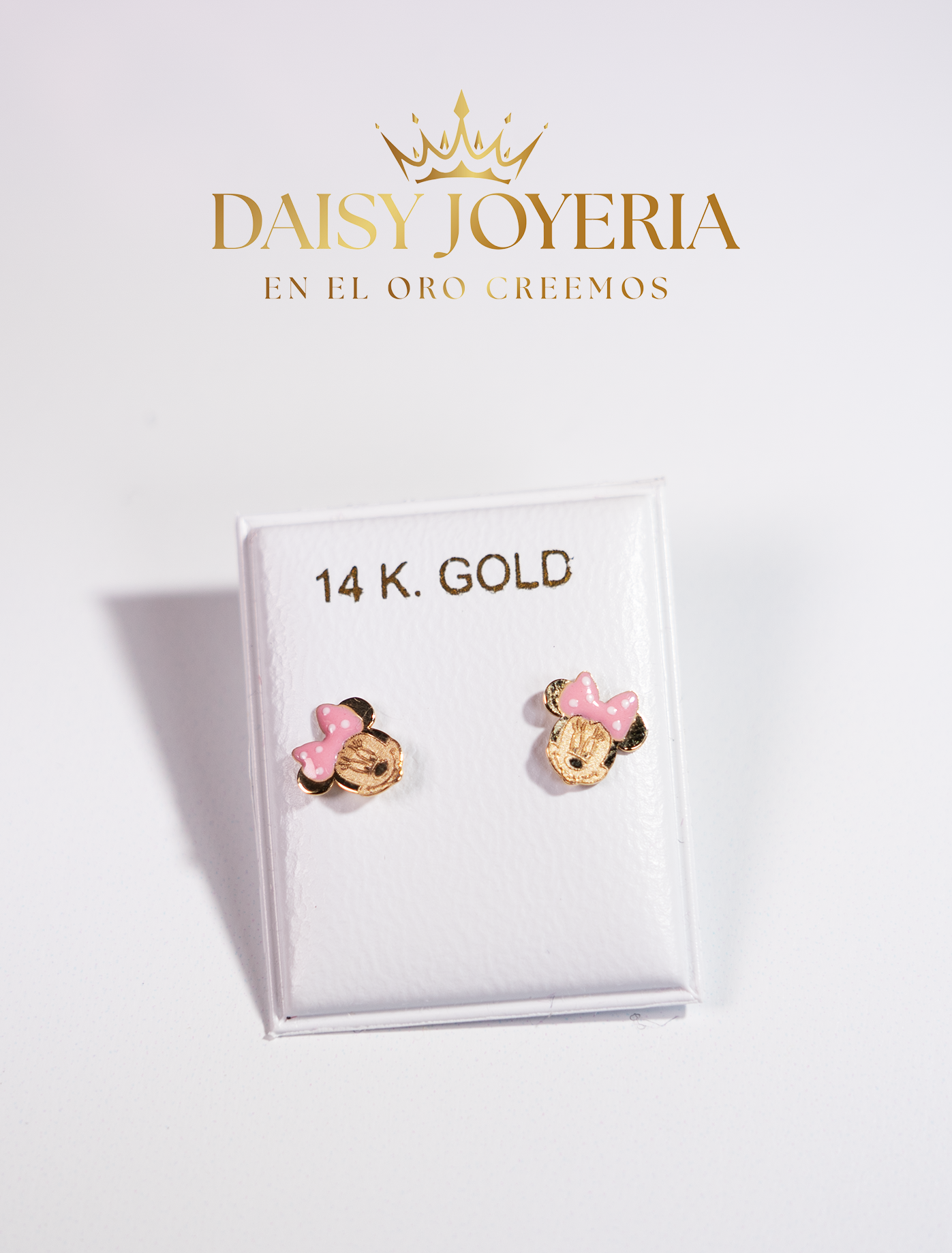 ARETES DE MINNIE 14K