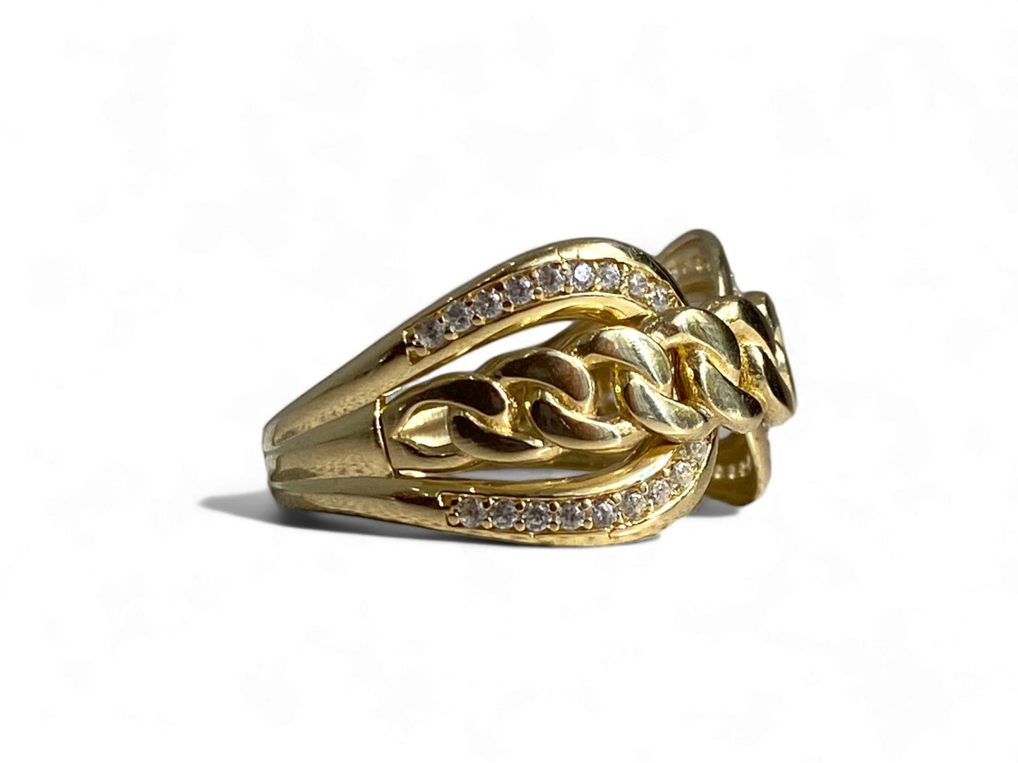 ANILLO TEJIDO DE CADENA 14K 3G