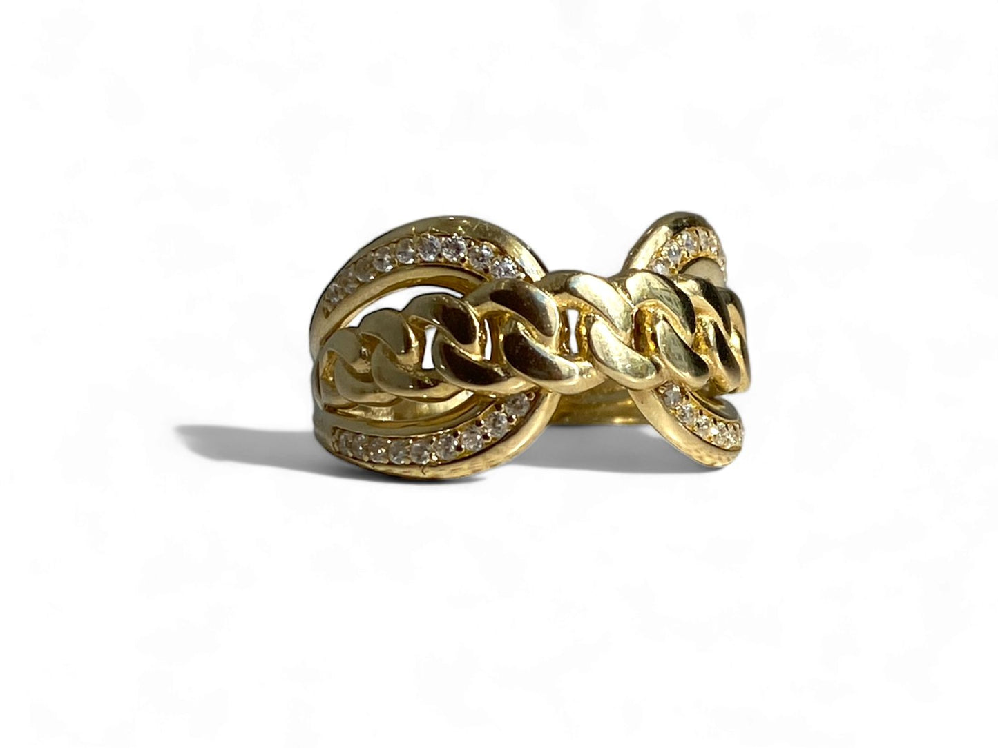 ANILLO TEJIDO DE CADENA 14K 3G