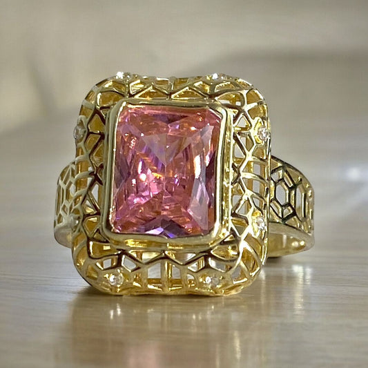 SQUARE RING 10K 4.1G WHITE, PINK, GREEN, RED, PURPPLE