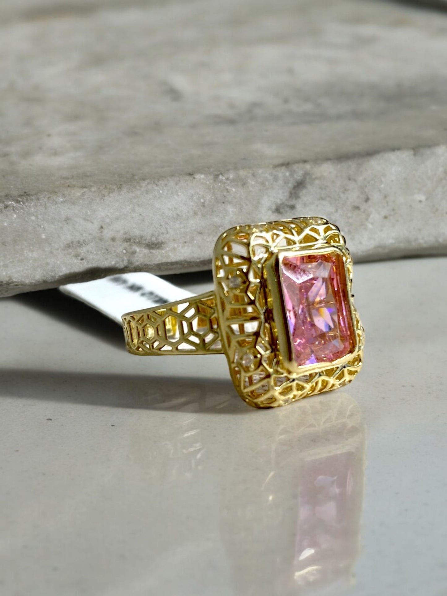 SQUARE RING 10K 4.1G WHITE, PINK, GREEN, RED, PURPPLE